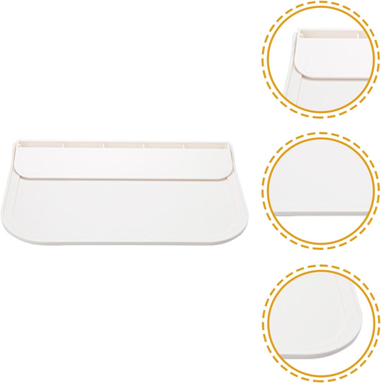 ULTECHNOVO Foldable Small Floating Wall Shelf 7.08X4.33 Inch No Drill Plastic Adhesive Organizer for Bathroom Kitchen Bedroom Display Storage
