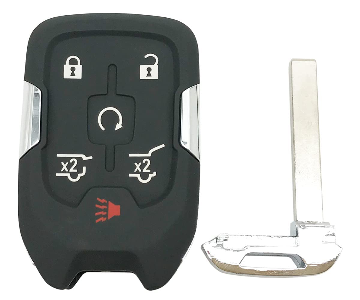 6 Buttons Replacement Key Fob Cover Case fit for GMC Yukon Chevy Tahoe Suburban GMC Yukon Keyless Entry Key Fob Shell