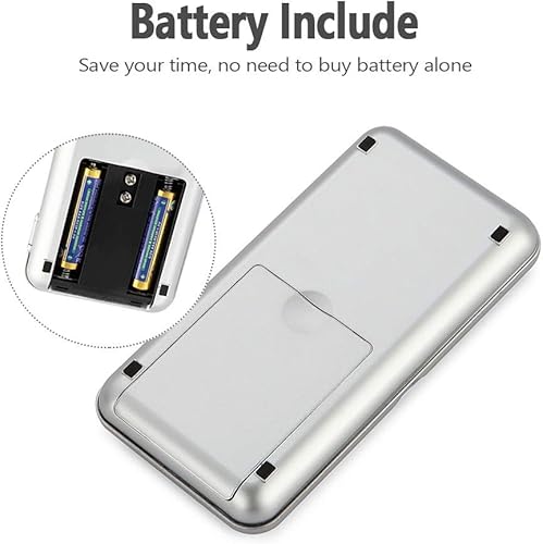 Miniatura 6 de Báscula digital de bolsillo, capacidad de 17.64 oz, equilibrio de alta precisión de 0.00 oz, mini báscula electrónica de recarga de gramos, báscula