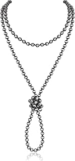 Navajo Pearl Necklace Long Western Jewelry for Women Vintage Beaded Pear...