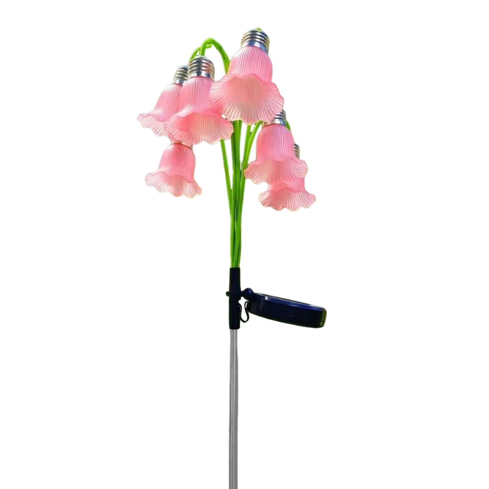 Tuxoiou 6 Head Lily Solar Garden Light, Flower Stake Lamp for Yard