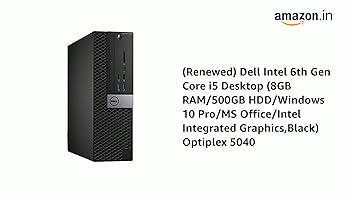 Renewed) Dell Intel 6th Gen Core i5 Desktop (8GB RAM/500GB