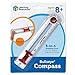 Learning Resources SAFE-T Bullseye Compass, Ruler, Protractor, Early Geometry, Math Class Accessories, Ages 8+, Multicolor, Model:45701