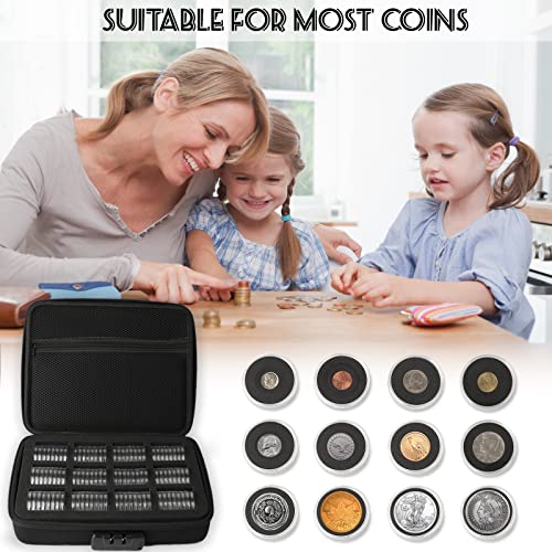 WAEKIYTL 46mm Coin Capsules with 11 Sizes Foam Gasket and Plastic Storage Organizer Box, Coin Storage Case with Lock Coin Collection Supplies for Dime,Cent,Nickel,Quarter,Silver Dollar,Half Dollar - Image 4