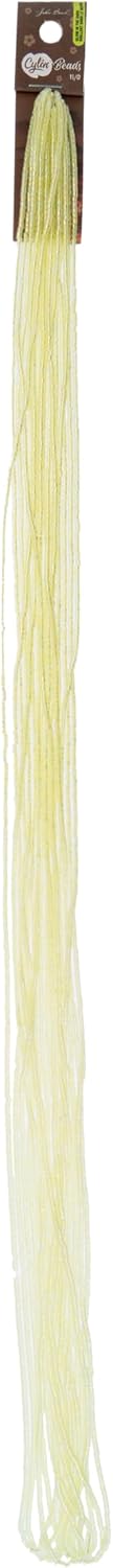 John Bead 23g Cylin Beads Yellow Glow in Dark AB 11/0 Glass Cylindrical Seed Beads for Jewelry Bracelets Necklaces Earrings Making Embroidery