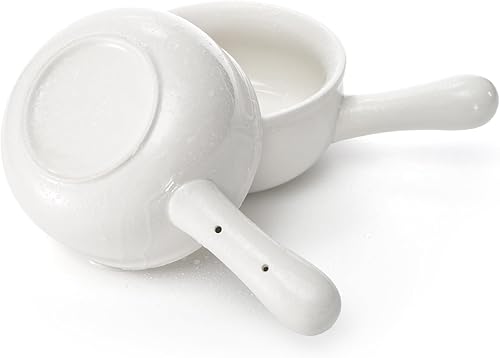 Miniatura 8 de TOPZEA Juego de 4 cuencos de sopa de cebolla francesa con asas, cuencos de cerámica de 15 onzas para sopa individuales para sopa, estofado de