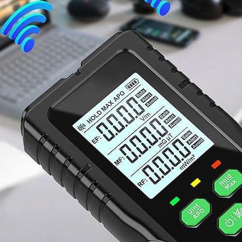 Detector EMF, Detector De Radiação 3 Em 1 Medidor Portátil EF MF RF Medidor Elétrico De Campo Magnét