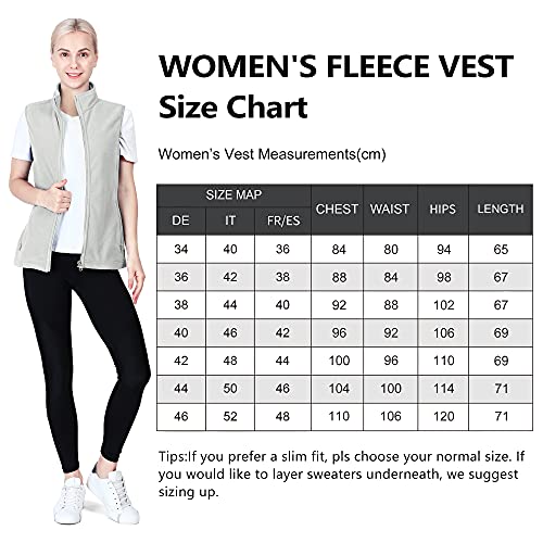 33,000ft Dames fleece vest jas opstaande kraag ultralicht outdoor vest tops met zakken ritssluiting Gilets damesvest - Image 7