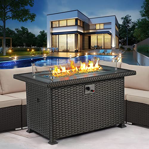 GYUTEI-Fire-Pit-TableFire-Pits-for-Outside-Propane44in-50000-BTU-Auto-Ignition-Gas-Fire-Table-w-CSA-CertificationOutdoor-Fire-Pit-for-Garden-PatioBlack