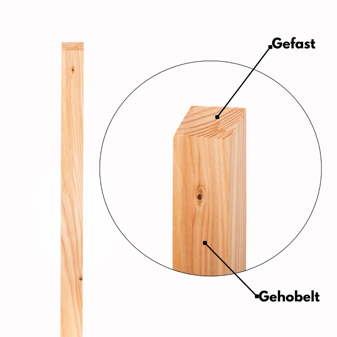 Mega Holz Zaunlatten Paket " Sylt" 10 Stück aus Lärchenholz 80 cm Höhe Zaun Brett Zaunbrett Gartenzau Holzzaun