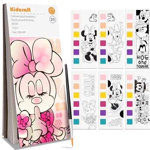 Paint with Water Coloring Books for Kids, Pocket Mess Free Watercolor Painting Kit, Water Color Paint Set Arts and Crafts Gift for Girls Ages 4 5 6 7 8+, Travel Activity Toy - Cartoon
