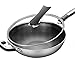Wok do indukcji Stal nierdzewna 304 Wok 32cm Wok Nie Palacz antyadhezyjną Pan Gas Indukcja gaz kuchenka Kuchenka