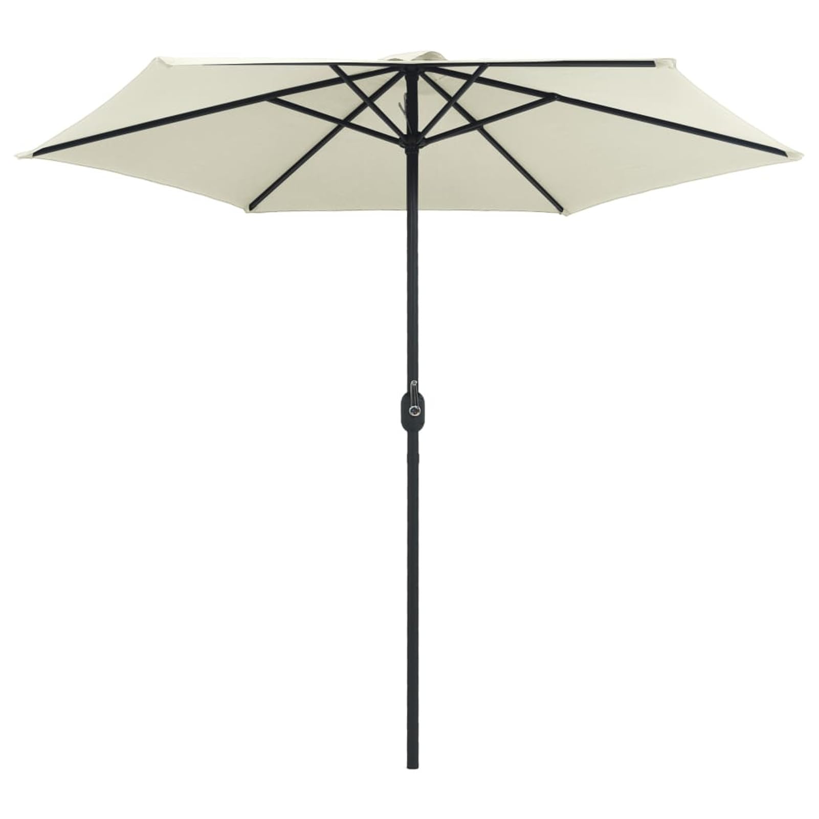 Homgoday Sombrilla de jardín con Palo Aluminio Blanco 270x246 cm Sombrilla Terraza Exterior, Sombrilla Jardín Grande Orientable Jardín Parasol Balcón