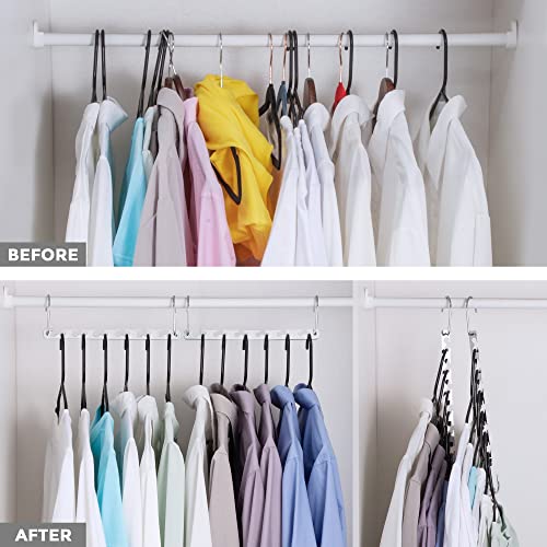 HOUSE DAY Space Saving Hangers for Clothes 12 Pack, Heavy Duty Hanger Organizer 30 Lbs Capacity, Metal Magic Hanger, Sturdy Multi Hangers, Closet Space Saver Closet Organizers and Storage by HOUSE DAY - Image 3