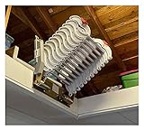 Aluminum attic Ladder Invisible Folding Staircase Multi-Function loft Ladder 3.28ft-9.84ft Custom (Black and White,Aluminum Alloy)