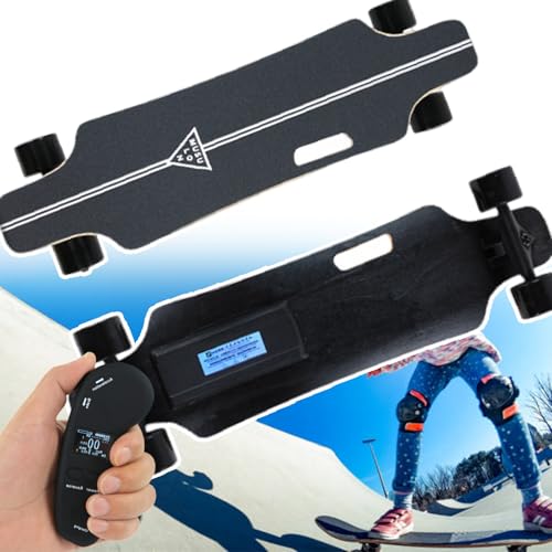 Sushangmao Elektrisches Skateboard/Motorisiertes Cruiser Board Mit Verbesserter Led-Fernbedienung - Bürstenloser 700 W Motor, 15–35 Km/H Höchstgeschwindigkeit (Optional), Leichtes 5 Kg Design 30km