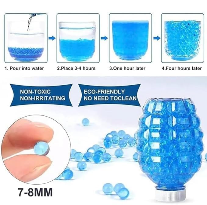 Trocshop Automatic Gel Blaster Gun |10K Gel Balls | for Adults Electric Operated Gun High Speed Upto 50 Feet Range |Rechargeable|Safe & Durable Outdoor Shooting Game| Multicolor 3