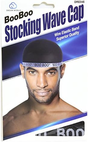 Dream, Boo Boo STOCKING WAVE CAP, Wire Eastic Band (Item #045 Black)