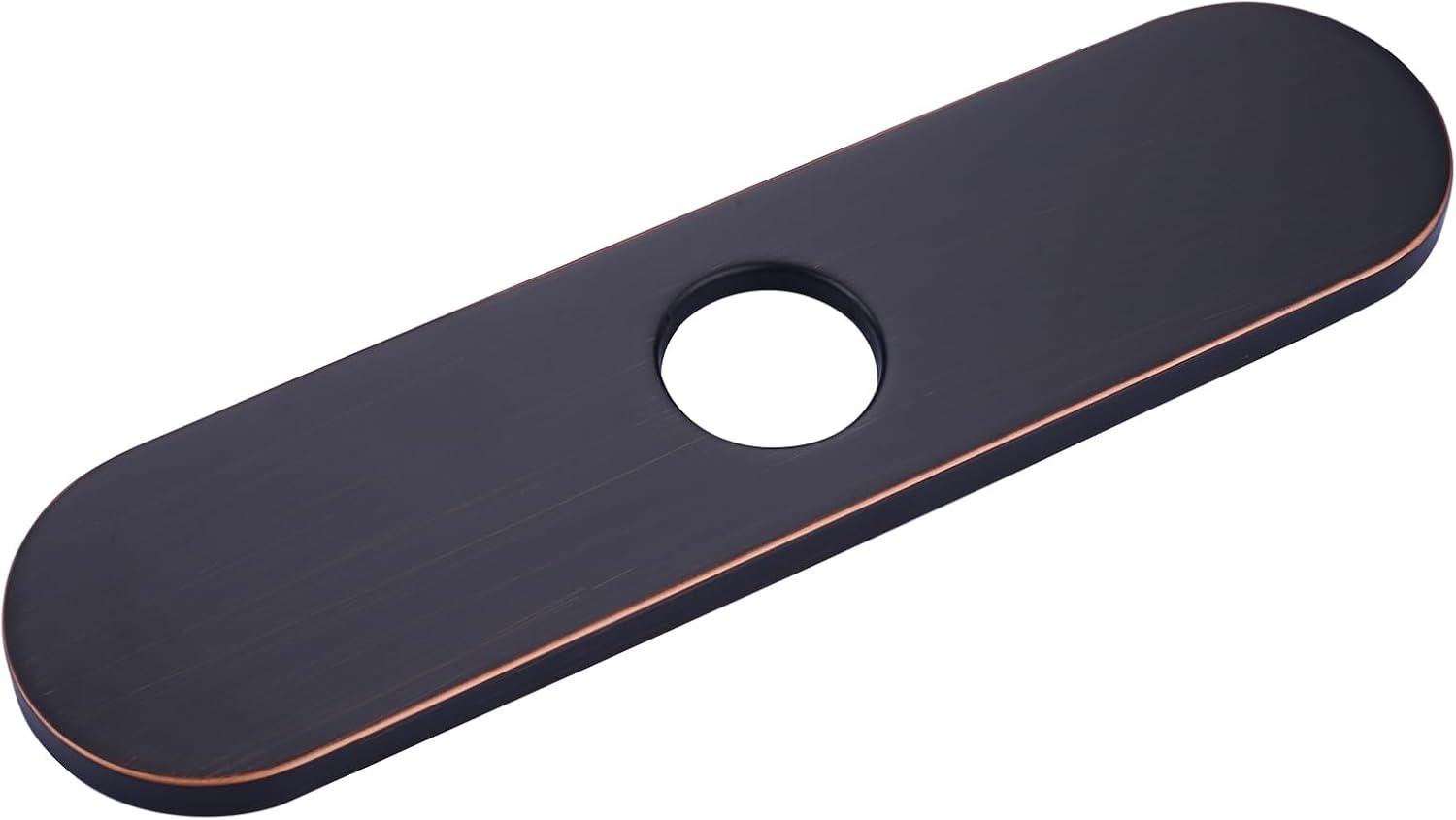 10" Sink Faucet Hole Cover Deck Plate (Arc Edge) for Kitchen & Bathroom Vanity Sink, Faucet Oil Rubbed Bronze Escutcheon Plate Stainless Steel Outside Faucet Cover Cap for 1 or 3 Hole Mixer Tap