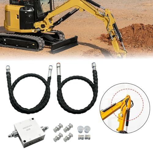 Amagogo Mini Excavator Cushion Valve Kit M14x1.5 Threaded Ends Accessory Sturdy High Spare Part Steel — view 5