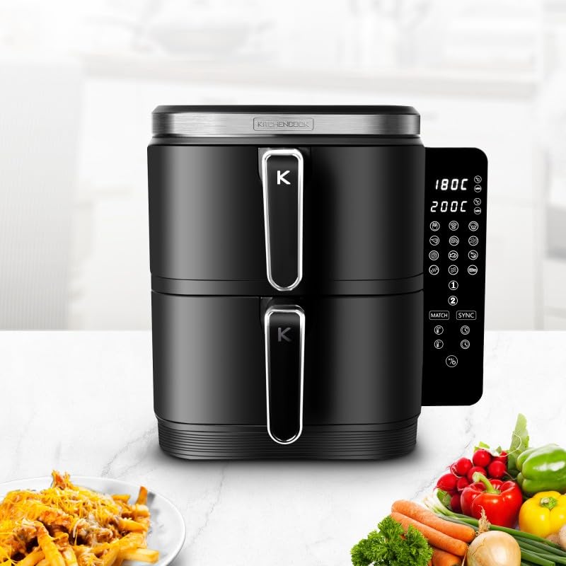 Kitchencook - Airflow 12 - Double Friteuse à Air Verticale 12l - 12 Programmes
