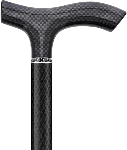 Royal RC Canes Bastón ajustable de fibra de carbono Derby con patrón floral oscuro