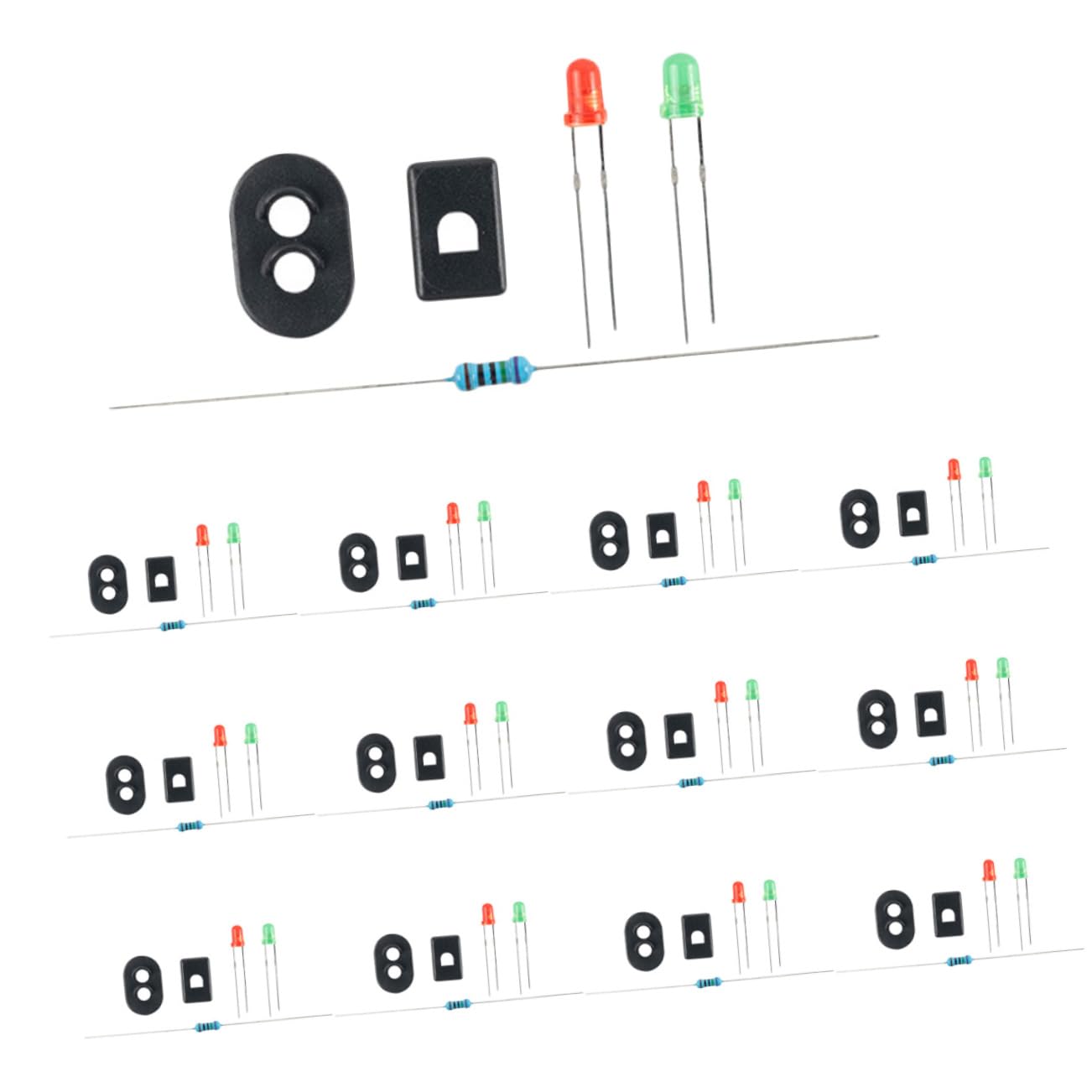 ARTIBETTER Miniature Traffic Lamp Decor 2 Sets of Model Train Traffic Sign Road Signal Lamp Models for Sand Table DIY