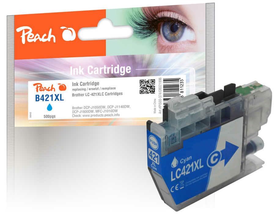 Peach Cartouche Compatible Brother LC-421XL Cyan