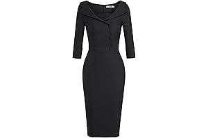 Audrey Hepburn Black Vintage Style Dress With Lace Hem