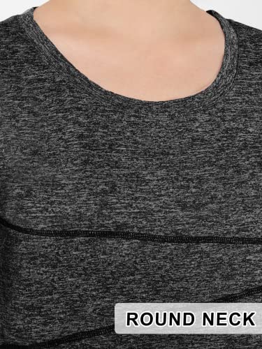 Image of Kimmery Workout Tops for Women Short Sleeve Shirts for Women Quick Dry Line Decor Yoga Tops