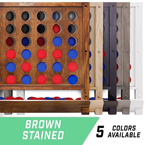 Image of GoSports Wall Mounted Giant 4 in a Row Game - Jumbo 4 Connect Family Fun with Coins