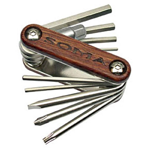 Soma Fabrications Woodie 10-Function Multi-Tool, Wood/Chrome