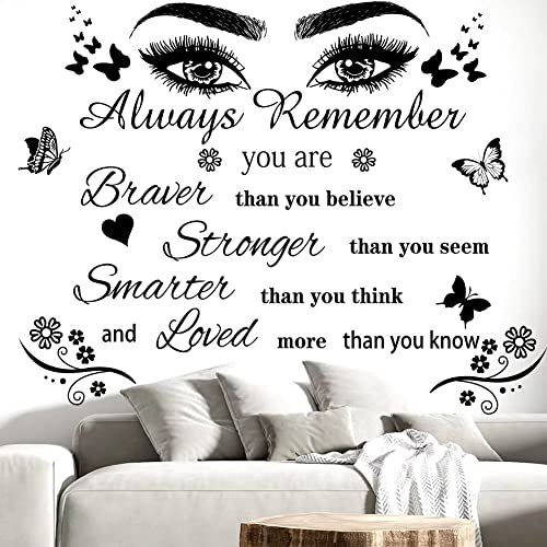 Vinyl Wall Stickers Wall Decal Inspirational Quote Wall Decals Peel And Stick Motivational Wall Stickers Positive Wall Sticker Beauty Eye Wall Decal For Bedroom Living Room Dining Room Home Decor. #TOP1
