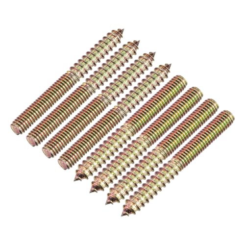 Image of uxcell 5 /16-18x3 Hanger Bolts, 8pcs Double Ended Screws Wood Dowel Screws for Furniture