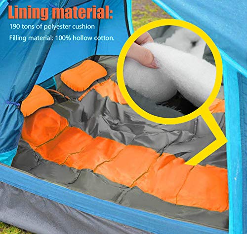 Vabogu Camping Sleeping Bag - 4 Seasons Winter, Fall, Spring, Summer, Indoor Outdoor Use, Lightweight & Waterproof for Adults & Kids Camping, Backpacking (Gray Orange, 3.52 ib)