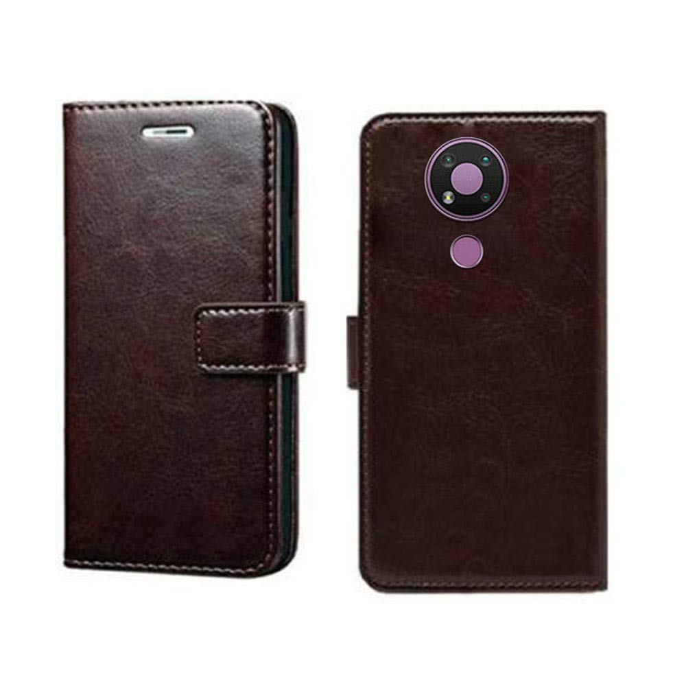 Pinaaki Enterprises Nokia 3.4 PU Leather Flip Cover | Premium Leather Finish | with Card Pockets | Wallet Stand |Complete Protection Cover for Nokia 3.4 - Coffee (B0918KKXYQ) Amazon Price History, Amazon Price Tracker