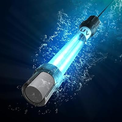 18W Aquarium UV Light for 100-1000 Gallon, UV Pond Water Clarifier for Koi Pond, Swimming Pool, Spa, Large Fish Tank, Cold Plunge UV Light for Pond Algae Control