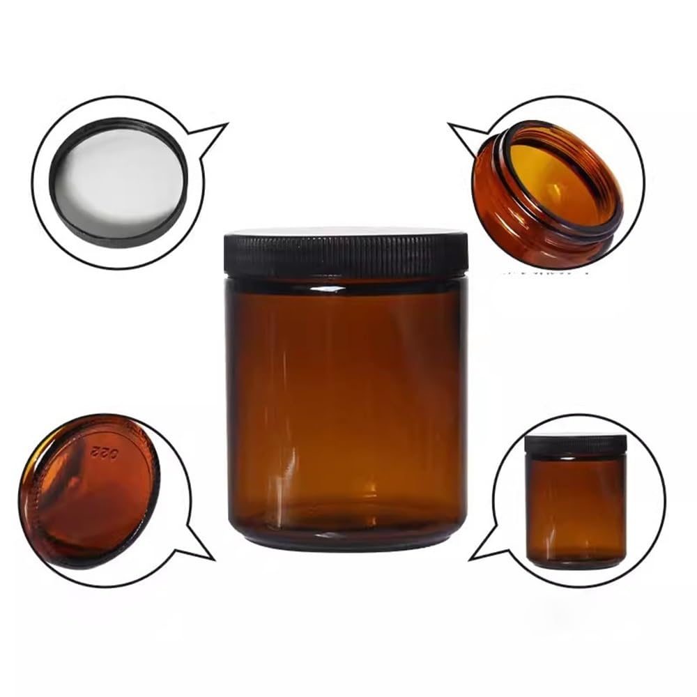 Equipos y suministros de laboratorio Botella de vidrio marrón boca grande, botella muestreo, reactivo ancha, cristalería laboratorio, 60 ml, 100, 250, 500, 1000