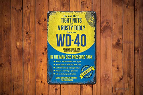 Zypeng Room Man Cave Art Decorations Metal Sign Wall Decor Tin Signs Do You Have Tight Nuts Or A Rusty Tool? Vintage Garage 8 X 12 Inches #TOP3