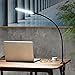 Lámpara de Escritorio LED, Lámpara de Lectura con Protección Ocular, Cuello de Cisne Flexible Giratorio de Brazo Largo de 360 ​​°, 3 Modos de Color y Regulable, Control Táctil con Un Botón, 9W