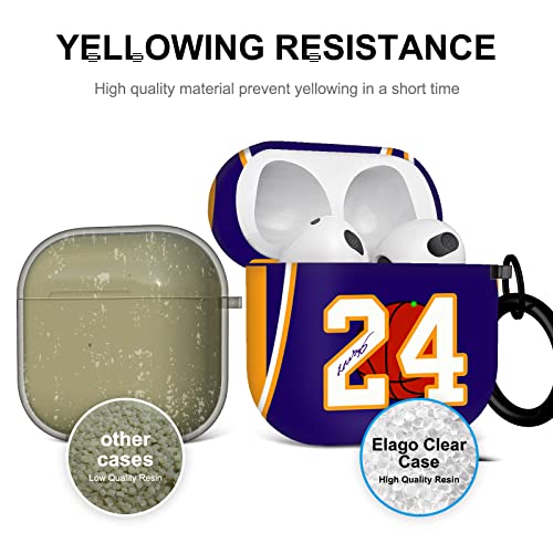 Ejmm For Airpods 3Rd Generation Case, Cool Sport Basketball Design Soft Tpu Airpods 3 Case Cover Compatible Airpod 3Rd Generation For Fans Girls Boys Teens,Purple Jersy 24 #TOP5