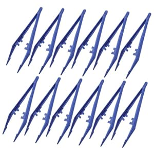 BUGUUYO 50 Stück blaue Laborpinzetten