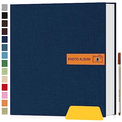 Loveer Photo Album Self Adhesive Scrapbook Album For 4X6 5X7 8X10 Pictures, Linen Cover With 40 Pages Diy Photo Book,Birthday Gifts For Women Mom Family Baby Wedding Travel #TOP12