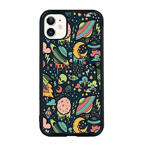 Hippy Trippy Phone Case Compatible With Iphone 11 Outer Space Planet Alien Phone Case #TOP5