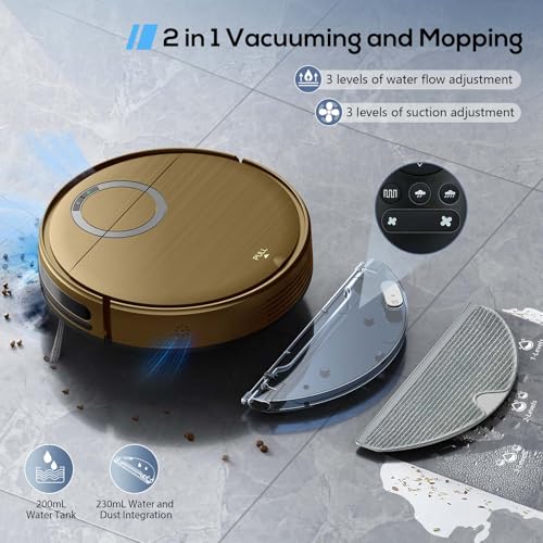 Robot Vacuum and Mop Combo with Self-Empty Base