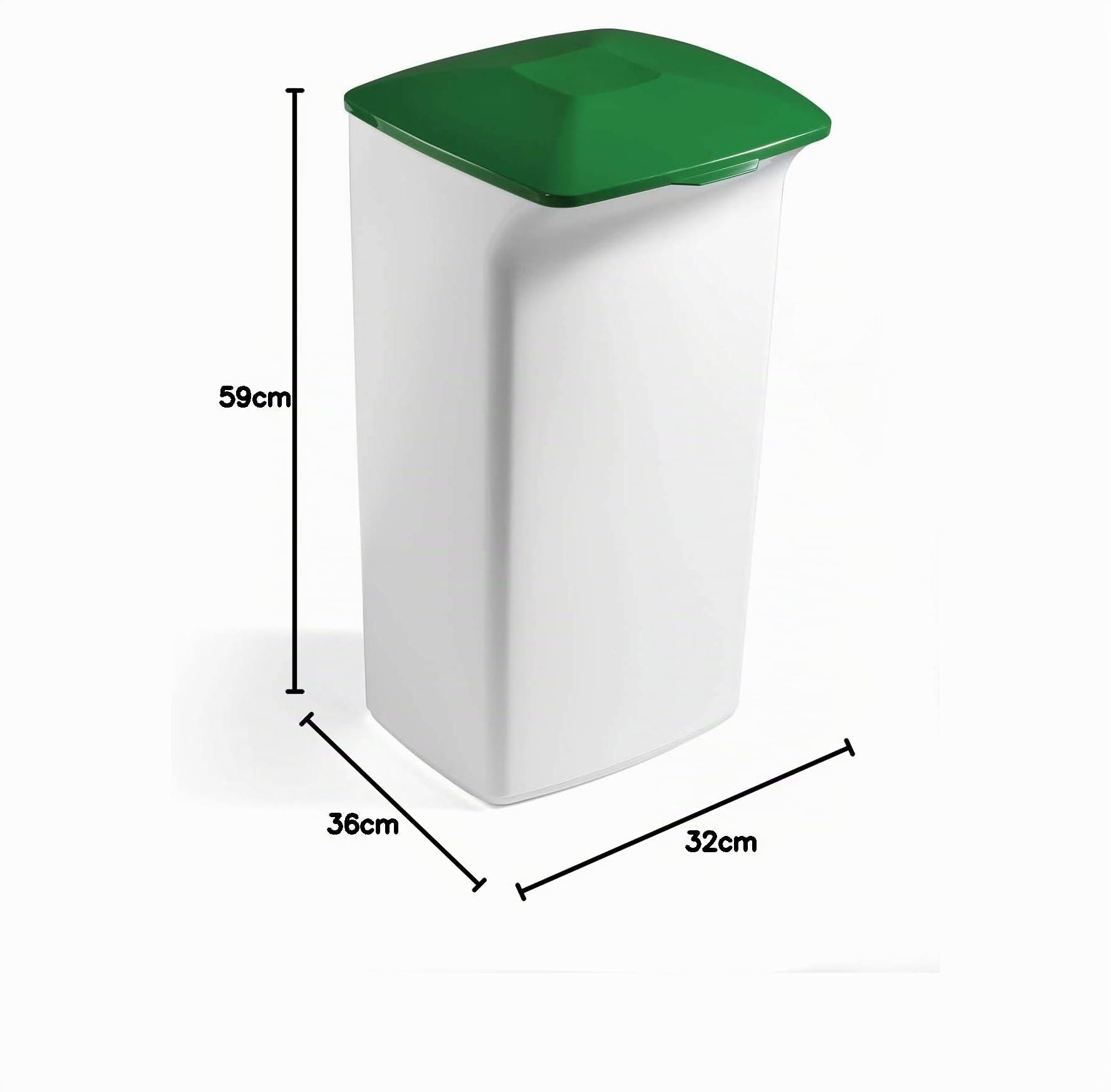Durable Abfallbehälter Durabin Square 40 Liter, weiß, 1800798010