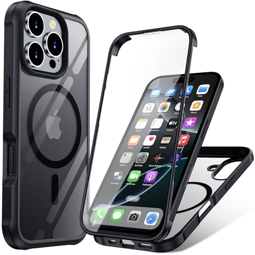 Holidi 360 Grad Hülle für iPhone 16 Pro mit Magsafe, Hülle für iPhone 16 Pro Vorne und Hinten, 360 Grad Magnetisch Handy...