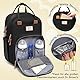 RUVALINO Baby Wickelrucksack, Multifunktional Wickeltasche Reise Rucksack Große Kapazität Babytasche mit Wickelunterlage, Wasserdicht Stoffe, Passform für Kinderwage(Schwarz)
