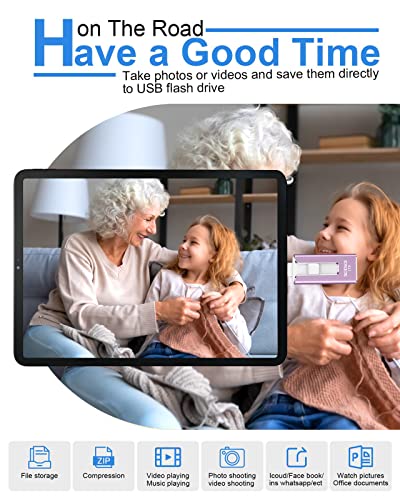 Scicnce 1Tb Photo Stick For Iphone Flash Drive, Usb Memory Stick Thumb Drive External Storage Compatible With Iphone Ipad Android Computer (Light Purple) #TOP5