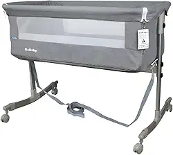 Berço Portátil Sleep 3 em 1 Moisés Co-bed Acopla na Cama - Cinza Kababy